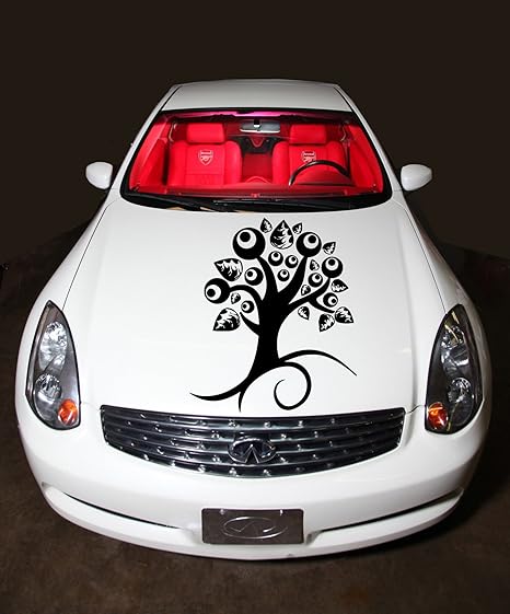 Amazon.com: Car Hood Vinyl Sticker Graphics Stylish Tree Floral Design