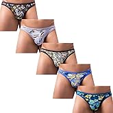 TAPUU Mens Design Low Rise Bikini Briefs Underwear