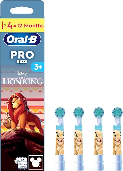 Oral-B Kids Lion King Power Toothbrush Refills 4pk - Kids 3+ Heads