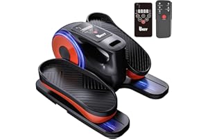 BKIY Under Desk Elliptical Machine, Electric Under-Desk Elliptical for Seniors - Mini Elliptical Exercise Equipment for Home with 12-Speed Touch Screen, Remote Control & Reversible Motion