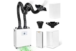 HNZXIB Double Solder Fume Extractor 200W，𝐓𝐰𝐨 𝐏𝐞𝐫𝐬𝐨𝐧 𝐒𝐡𝐚𝐫𝐢𝐧𝐠，Smoke Extractor,Fume Extractor Soldering Fume Extractor Welding Fume Extractor Engraver Filter Smoke Extractor