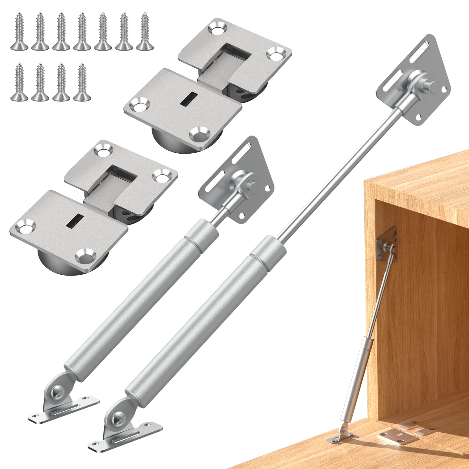 Photo 1 of Pisman Folding Door Hinges, Cabinet Door Concealed Hinge 90 Degree with Folding Lid Stay Hinge, Page Turning axis Adustable Floding Hinges (2, White)