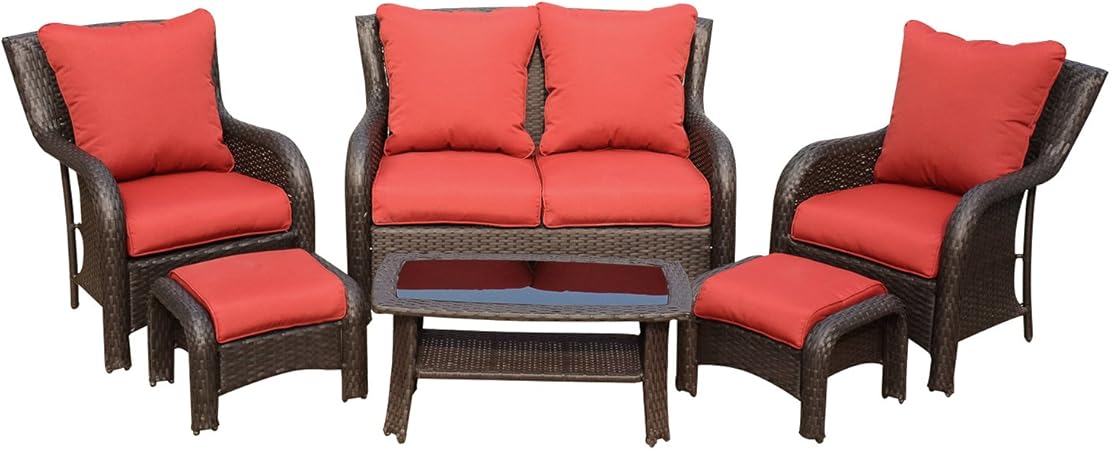 Amazon Com Lok Ching Vintage 6pcs Indoor Outdoor Patio Furniture