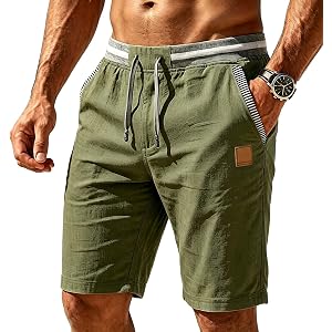 Men's Shorts Casual Relaxed Fit Drawstring Elastic Waist Short Stretch Summer Beach Vacation Shorts with Pockets