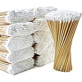 1000 PCS Long Cotton Swabs with Wooden Sticks, Lint- Free Highly Absorbent Long Cleaning Swabs, Cotton Tipped Applicators for Eye Ears, Makeup, Gun Applicators, Oil, Pet Care