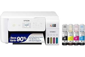 Epson EcoTank ET-2803 Wireless Colour All-in-One Cartridge-Free Supertank Printer with Scan and Copy (Renewed)