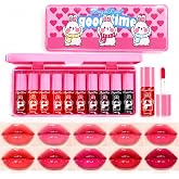 10 Colors Lip Tint Stain, Lip Stain Long Lasting Waterproof, Lip Gloss Set | Korean Lip Tint, Moisturizing Korean Lip Gloss for Women, Lipstick Long Lasting, Lip Gloss Bulk, Lip Oil Stain, Lip Makeup