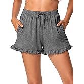 WiWi Bamboo Visose Pajama Shorts for Women Soft Sleep Bottoms Plus Size Lounge Boxers Pj Sleepwear Bottom S-4X