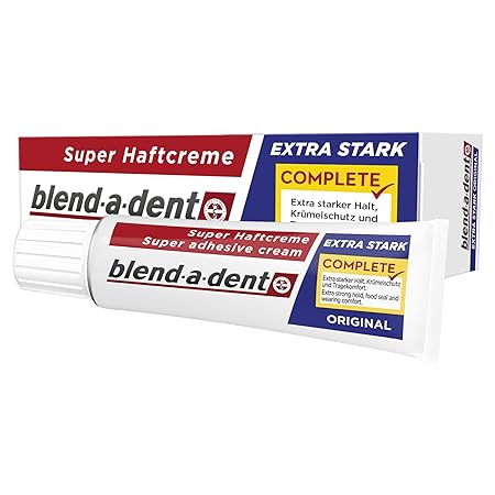Blend-a-dent Super-Haftcreme Complete extra stark, 12er Pack (12 x 47 g)