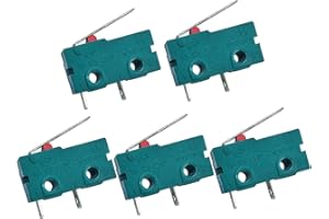 YEGAFE 5Pcs KW4-3Z-3 Micro Switch COM and NO 2 Pins with Lever Normally Open