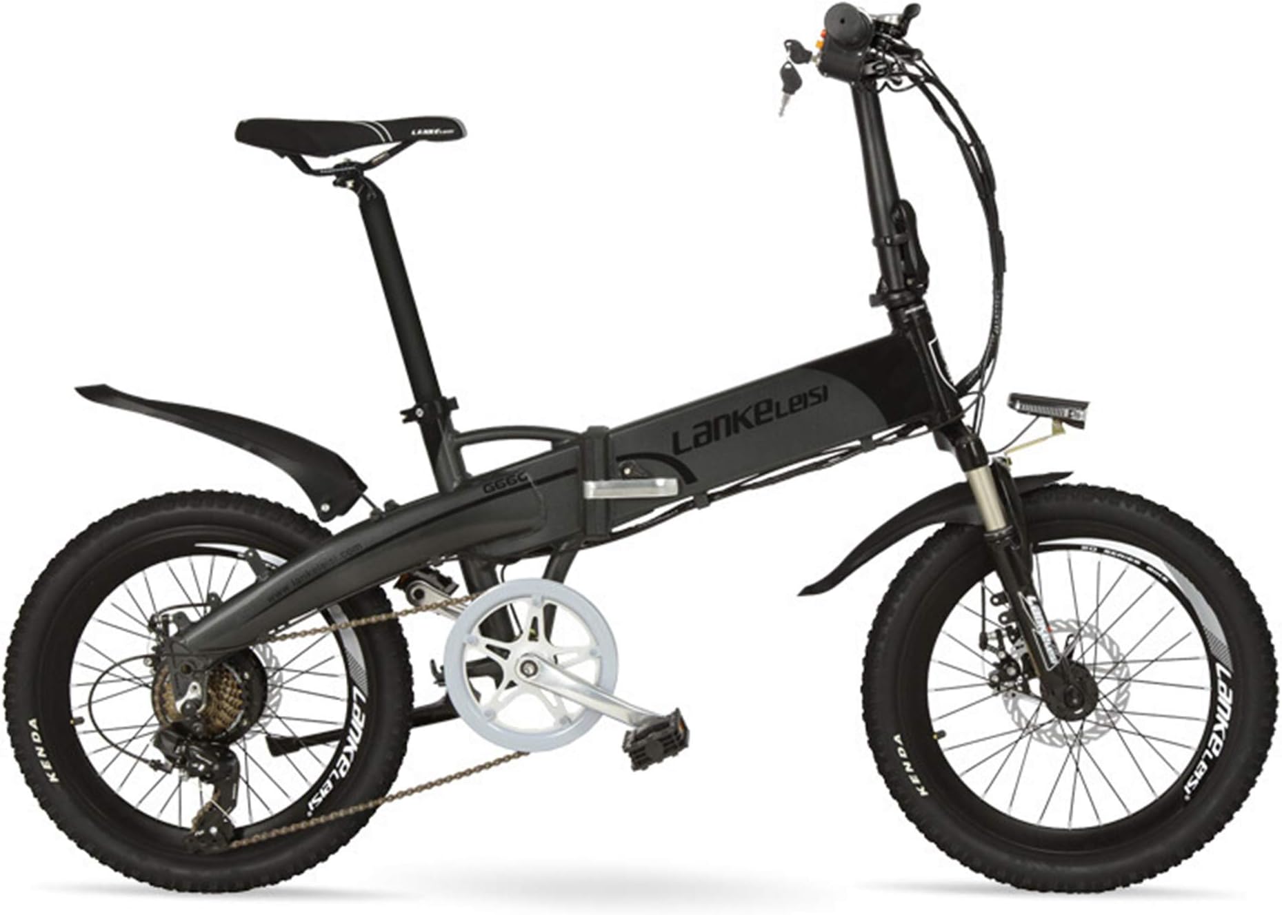 LANKELEISI G660 20 Inch Folding Mountain Bike 500W Motor 48V 14.5Ah Lithium Battery Suspension Fork Pedal Assist Electric Bike