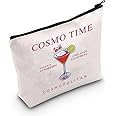 WCGXKO Cosmo Cocktail Gift Cocktail Lover Gift Cosmo Time Makeup Bag Cocktail Lover Gift Alcohol Drinking Gift (Cosmo Time Bag)