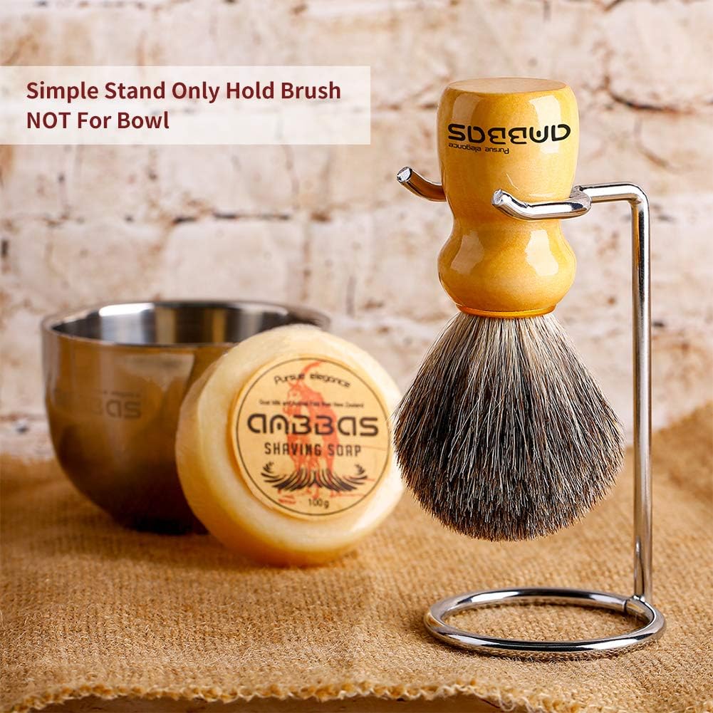 Anbbas Shaving Brush Set, Shaving Bowl and Soap with Stand Holder for