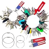 115 Non-Duplicated Full Range Equipment Keys Master Set Construction Keys | Original Heavy Equipment Keys for John Deere CAT Sany Kubota KOM JCB Case Takeuchi Hyster Excavator Dozer Tractor Forklift