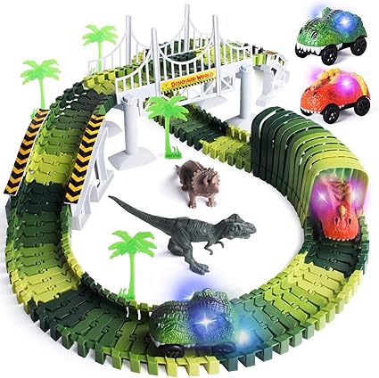 dinosaur race car track