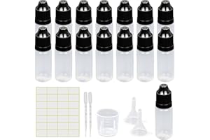 Omawrf 30 Pack 10ml Plastic Dropper Bottle, Plastic Empty Squeezable Dropper Bottles Eye Dropper Dispenser Paint Dropper Bott