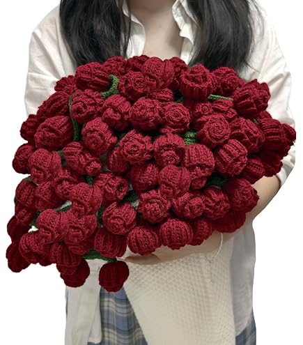 Crochet Rose Bouquet Blanket - Handmade Flower Throw For Mom, Sister, Anniversary Gift | 63" Knitted Blanket - View #5