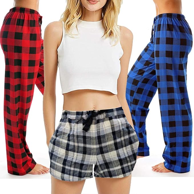 Buy Twist99 Women's Cotton Checkered Pajama for Women Track Pant with