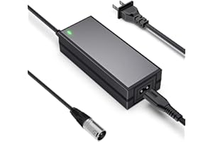 NVMW 24V 2A Electric Scooter Battery Charger, Suitable for Go Go Elite Traveler, Pride Mobility, Jazzy Electric Chair Battery, and Plus Ezip Mountain Trailz 3-pin XLP Scooter Charger