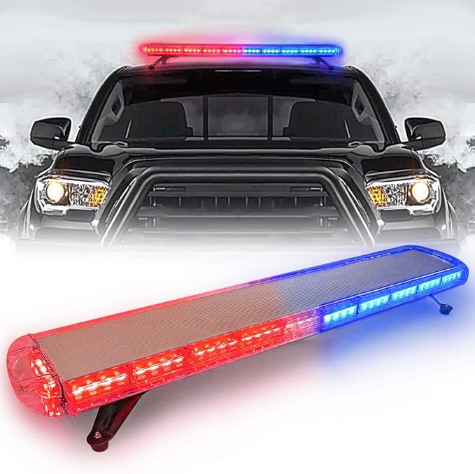CUMART 47" 88 Red Blue LED Light Bar Fit For Police Cops