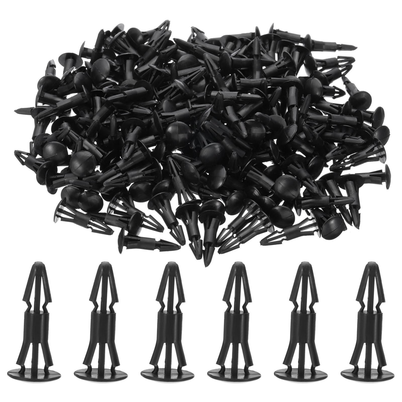 PATIKIL PCB Support Spacer, 200Pack 10mm/0.39" Supporting Height PCB Standoff Isolation Board Stand Column Round Head Plastic Support for PCB PC Board, Black — image 1