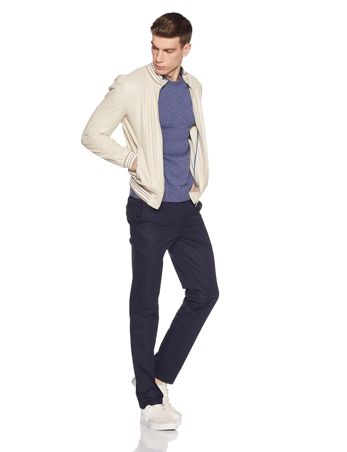 symbol amazon brand men's slim fit casual trouser