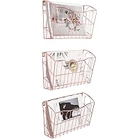 1 Pack Metal Hanging Rose Gold File Organizer Basket Box Storage Box Office And School Supplies Organizer P 143146026 Cat 4160 - View #10