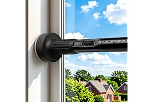 One Click Tension Curtain Rod Round 40-137" Extra Long Adjustable Curtain Rod No Drilling for Window Bathroom Patio Decoratio