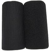 6'' Width x 2 Meters Length Black Sew On Hook and Loop Tape Fastening Nylon Fabric Tape (Black, 6 Inch x 2 Meters)