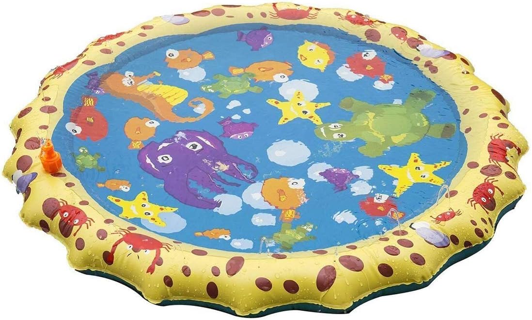 Anpole Tummy Time Inflatable Baby Water Play Mat, Leakproof PVC Water