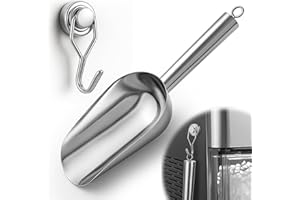 Juome Stainless Steel Ice Scoop with Magnetic Holder for Ge Profile Opal 2.0 Nugget Ice Maker, Ice Scoop for Freezer for GE Profile Opal Ice Maker Machine
