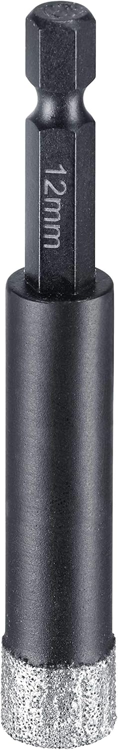 kwb Diamond Tile Hole Drill Bit for Power Drills E 6.3 Shank, 12mm Diameter, Hexagonal E 6.3, 12 mm - Image 3