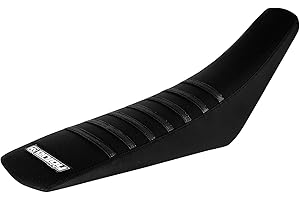 Enjoy MFG Ribbed Seat Cover for Yamaha TTR 230 - All Black / Black Ribs