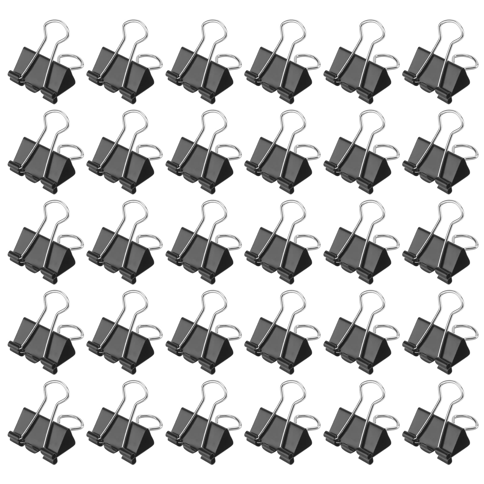YUENPUN 150 PCS 25mm Bulldog Clips Small, Black Mini Binder Clips, Metal Foldback Clips for Office School Home