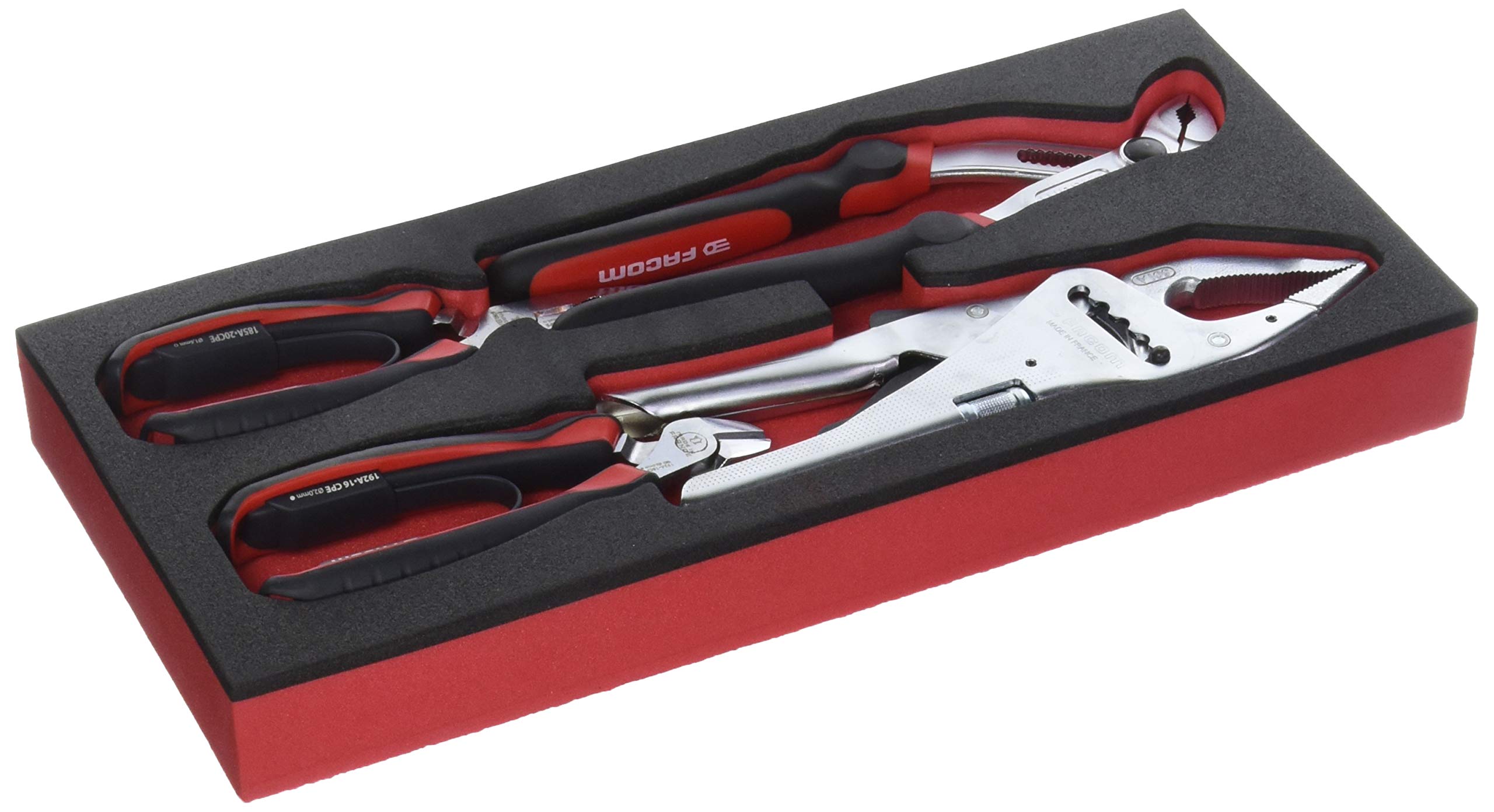 Facom MODM.CPEA1 Foam Tool Module with 4 Clips, Multi-Coloured