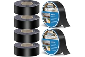 Heelos Butyl Joist Tape for Decking 2''×50', 6 Pack Weather-Resistant Deck Joist Tape, Waterproof Seal Antiseptic Butyl Joists Tape,Self-Adhesive Flashing Joists Tape for Wood Decks Beams Roof