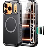 Diverbox Magnetic for iPhone 17 Pro Case-(Compatible with MagSafe) Heavy Duty Protection Phone Case with Camera Control Button with Screen Protector Shockproof Drop-Proof 6.3 inch (Black)