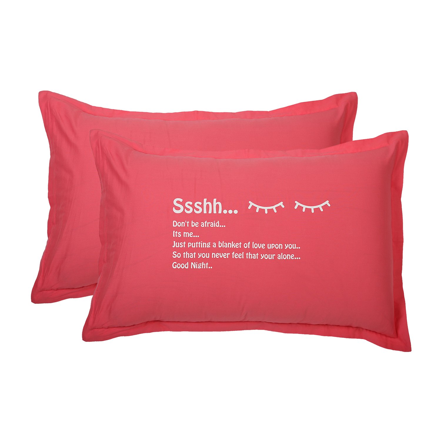 Shalinindia Carnation Pink Pillowcase 20x54 Inch Cotton Body