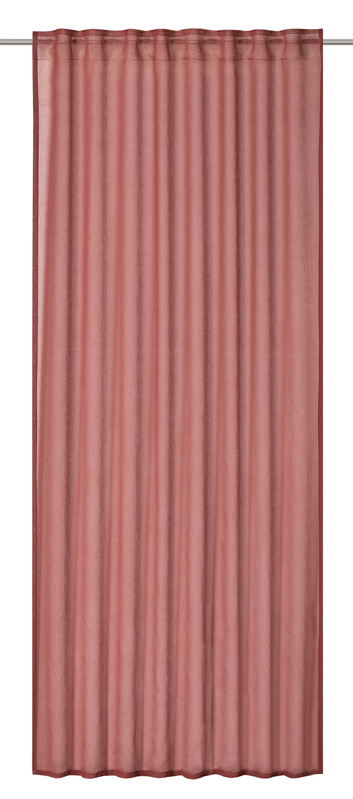 Elbersdrucke Air 06 201814 Curtain with Concealed Tabs Cognac Red Semi-Transparent 255 x 140 cm