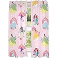 Disney Princess Kids Room Window Curtains Drapes Set, 82 in x 63 in, "Official" Disney Product By Franco