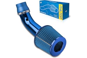 PHILTOP 3" Universal Cold Air Intake Kit System Compatible with Honda CR-V 1999-2020, Honda Civic 1999-2020, Odyssey 1998-2021, Hyundai Sonata 1999-2021, High Performance, Blue