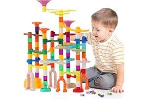 Marble Run,135 PCS Marble Maze Building Block Toys Gravitrax Marble Run for Kids,STEM Learning Toys Marble Track Race Tower M