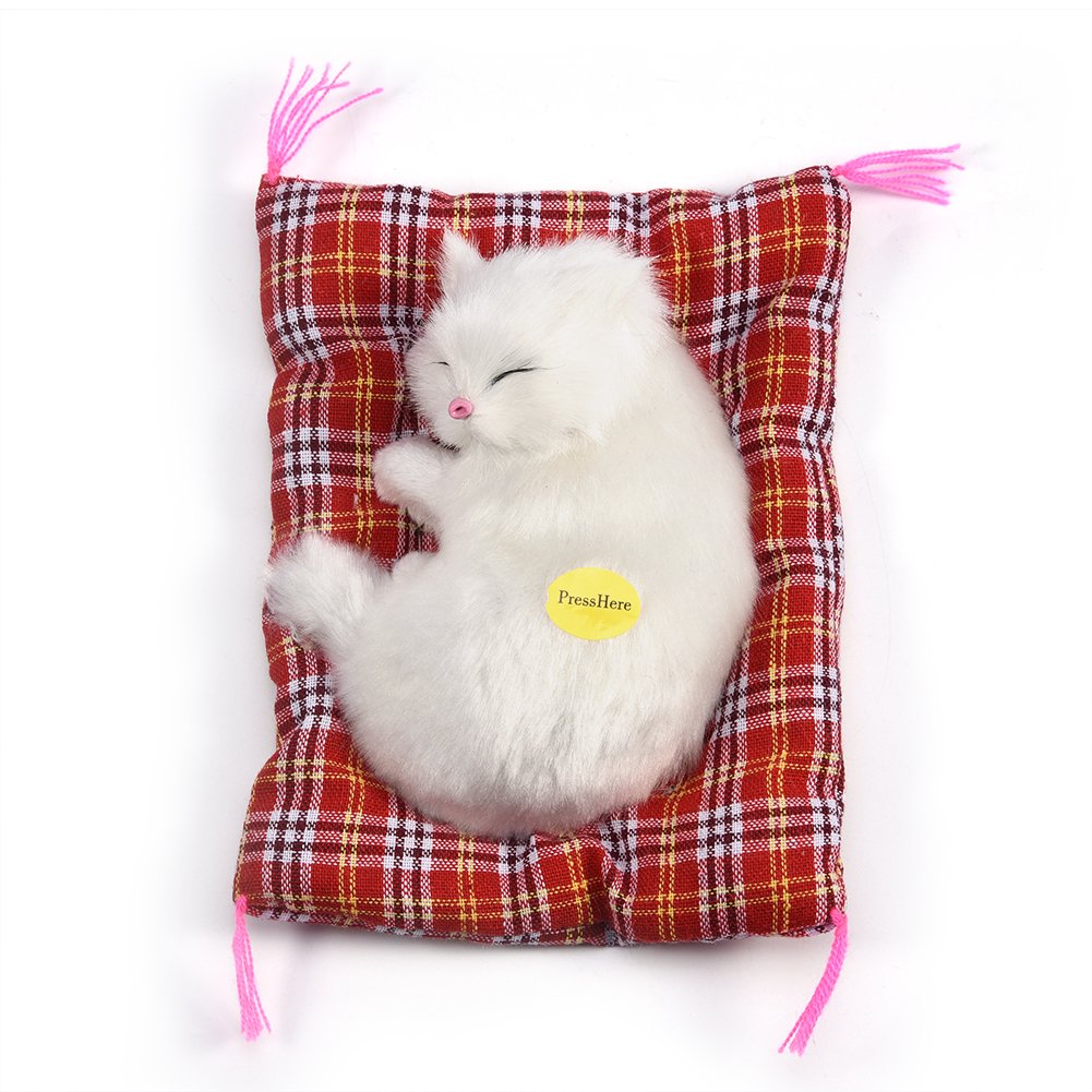 stuffed sleeping cat