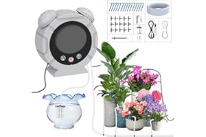 Alarm-Clock Shaped Automatic Watering System TRJZWA Irrigation System Kit of Indoor USB, Drip Irrigation System Adapted to Type-C Power Supply for verandahs & Office Gardens