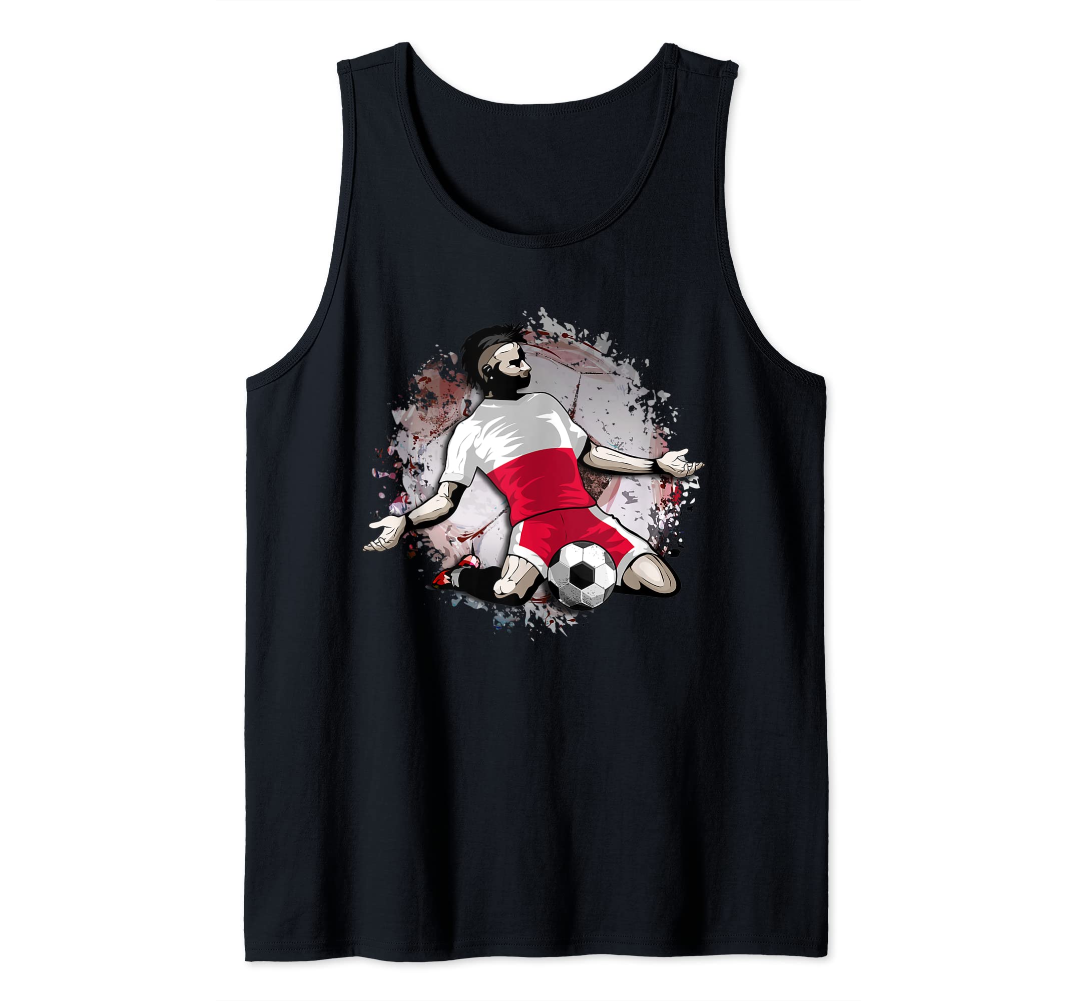 Poland Soccer Polish National Flag Proud Football Lovers Art Tank Top