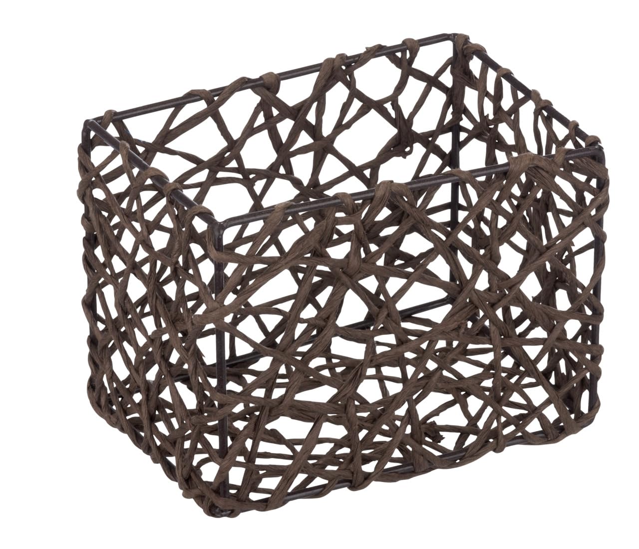 WENKO 20370100 Storage basket Curly Brown - bathroom basket, Cellulose, 15 x 11 x 10.5 cm, Brown