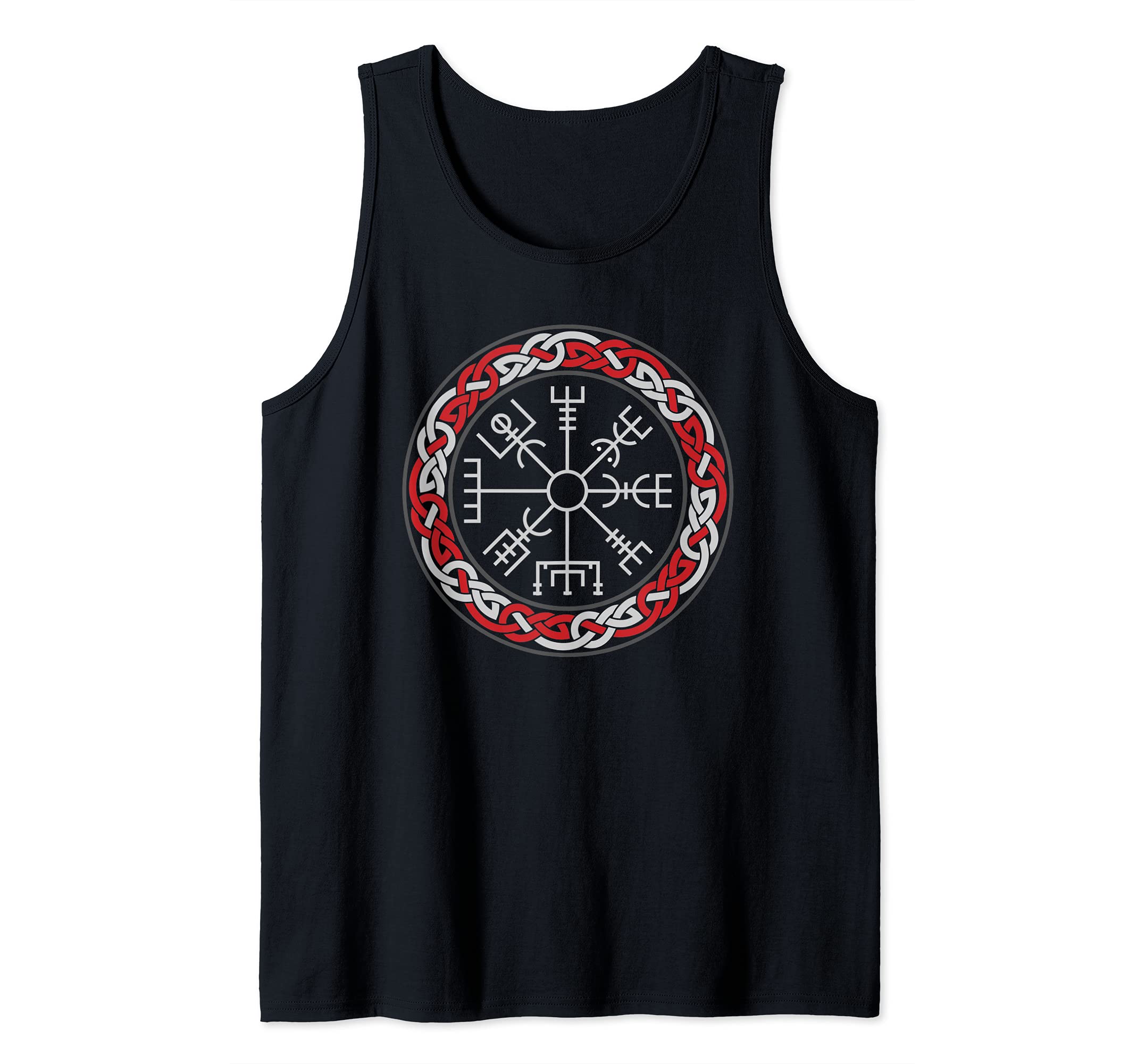 Celtic Knots - Retro Viking Compass Vegvísir Vegvisir Tank Top