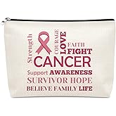 Breast Cancer Gifts for Women Makeup Bag Breast Cancer Awareness Gifts Survivors Inspirational Gift for Patient Daughter Sister Friend Cosmetic Bag Encouraging Birthday Gift Travel Pouch