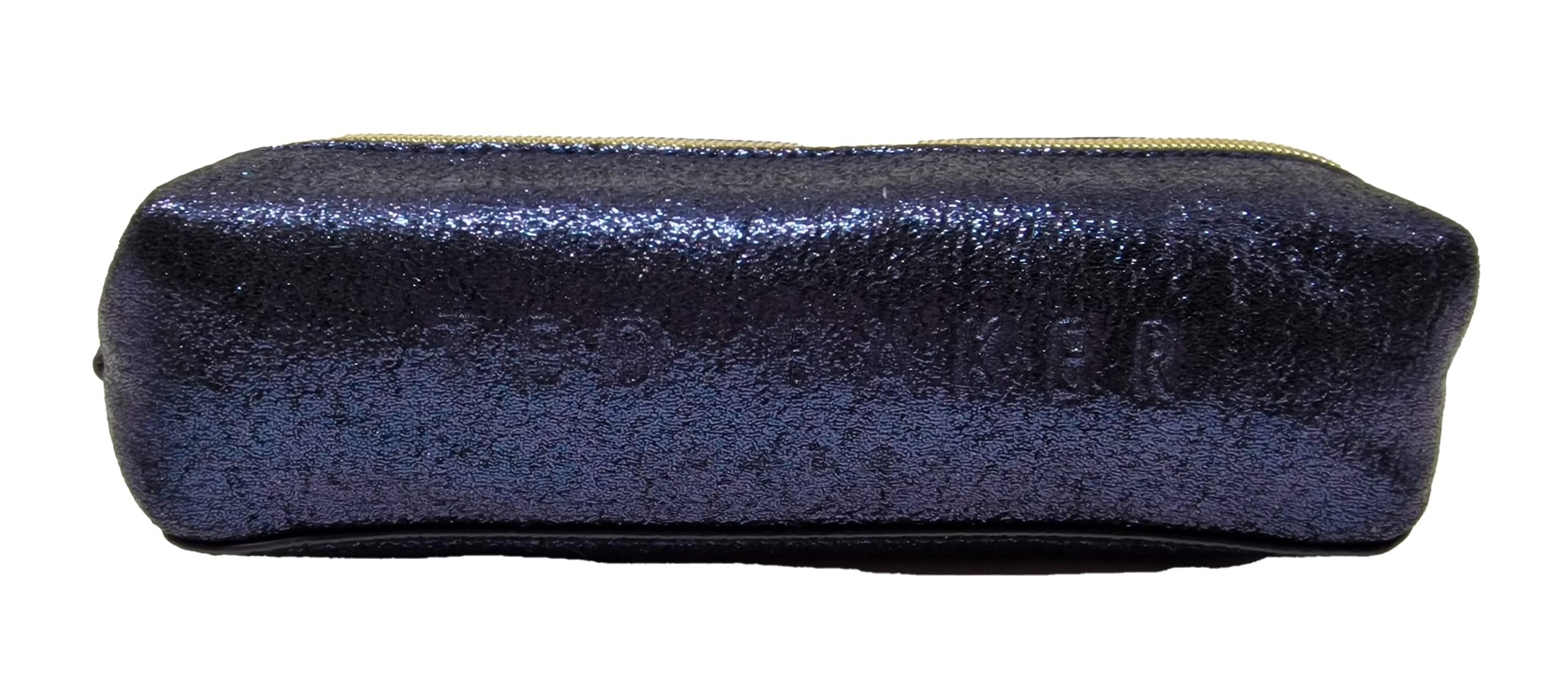 Ted Baker Aalarna Patent Saffiano Brushes Cosmetic Pencil case in Navy Glitter