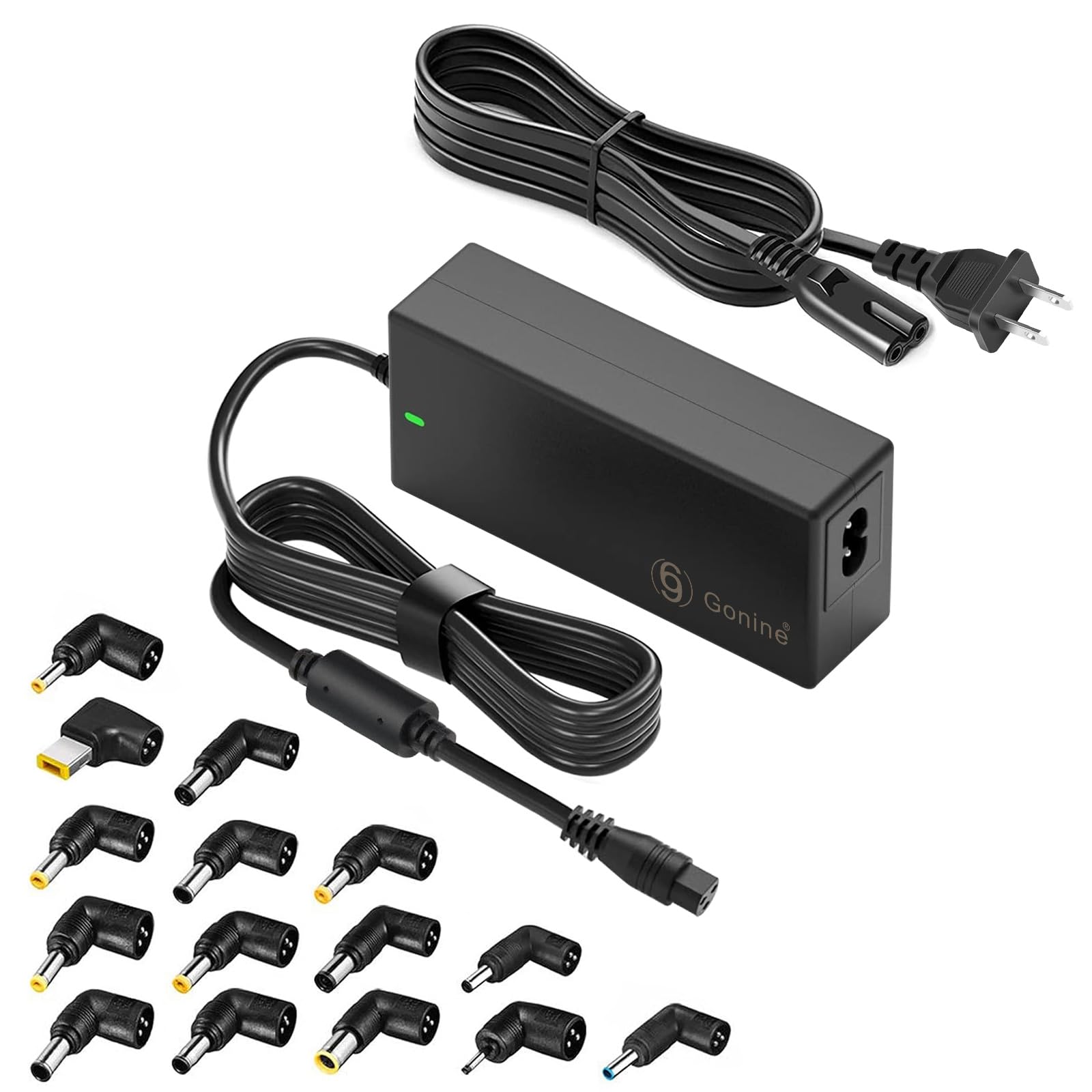 Photo 1 of Gonine Laptop Charger 90W AC Adapter, Compatible with HP Lenovo Dell Acer Asus Toshiba Gateway Chromebook LCD Monitor Speaker Adjustable Output Voltage DC 19V 19.5V 20V 18.5V Universal Power Supply.